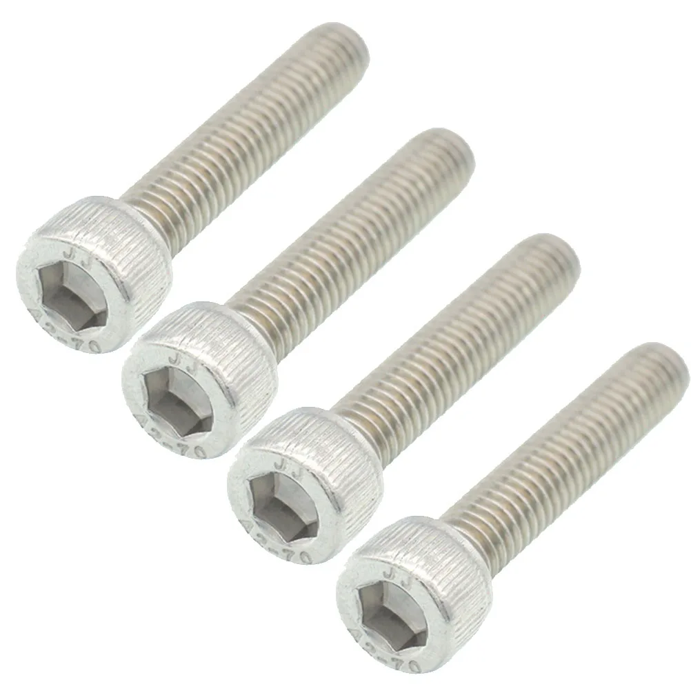 

4 Pcs Bicycle Handle Screws Bike Accessories for Mountain Road Stainless Steel Fork Cap