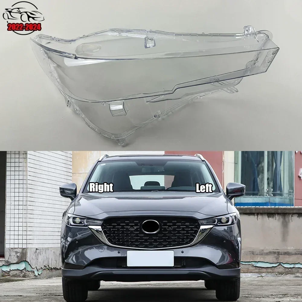 

For Mazda CX-5 2022 2023 2024 Car Front Replacement Headlight Transparent Case Shell Light Lamp Caps Headlight Glass Lens Cover