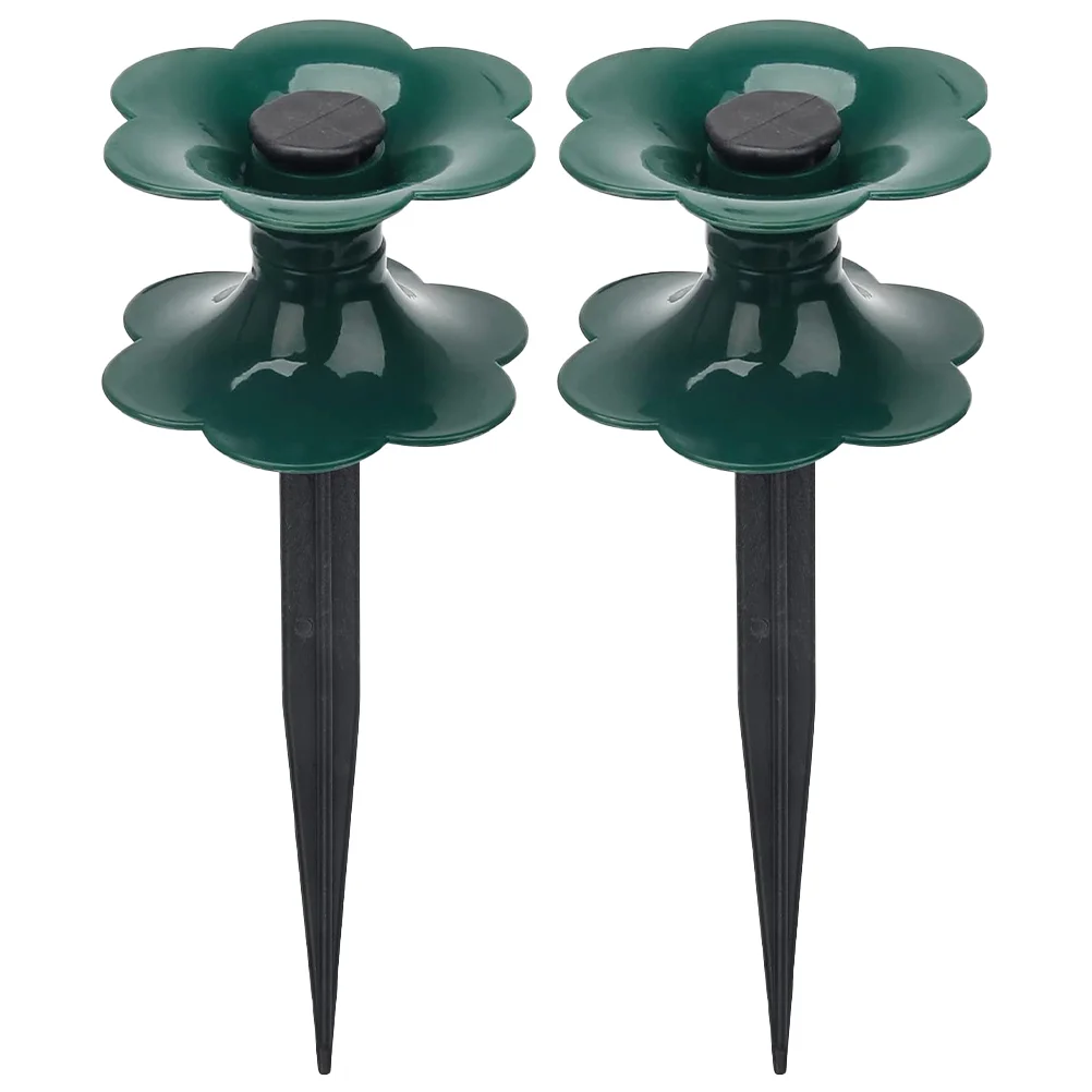 2 Pcs Hose-guided Spike Gardening Supplies Lawn Pipe Support Modeling Burn Damage Stakes for Plastic Holders