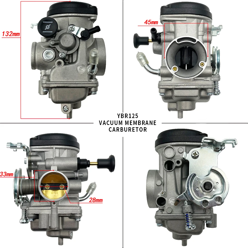 Carburetor ( 1/2 CABLE ) CARB For Yamaha YBR125 Yb125 Yjm125 Yzf Xtz125 Tw200 2001-2017 Motorcycle