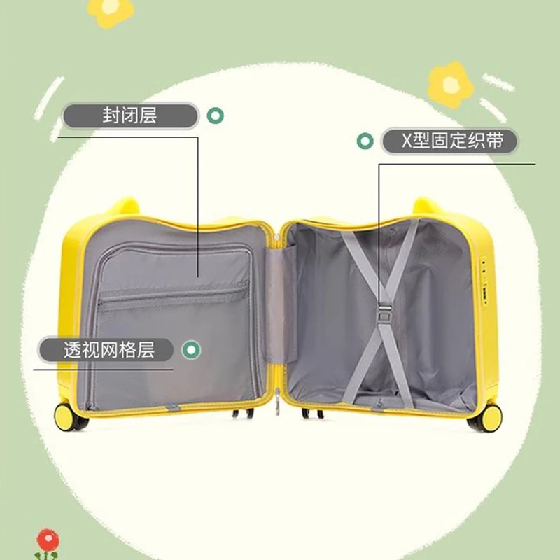 Children's luggage can be mounted girls male 18 