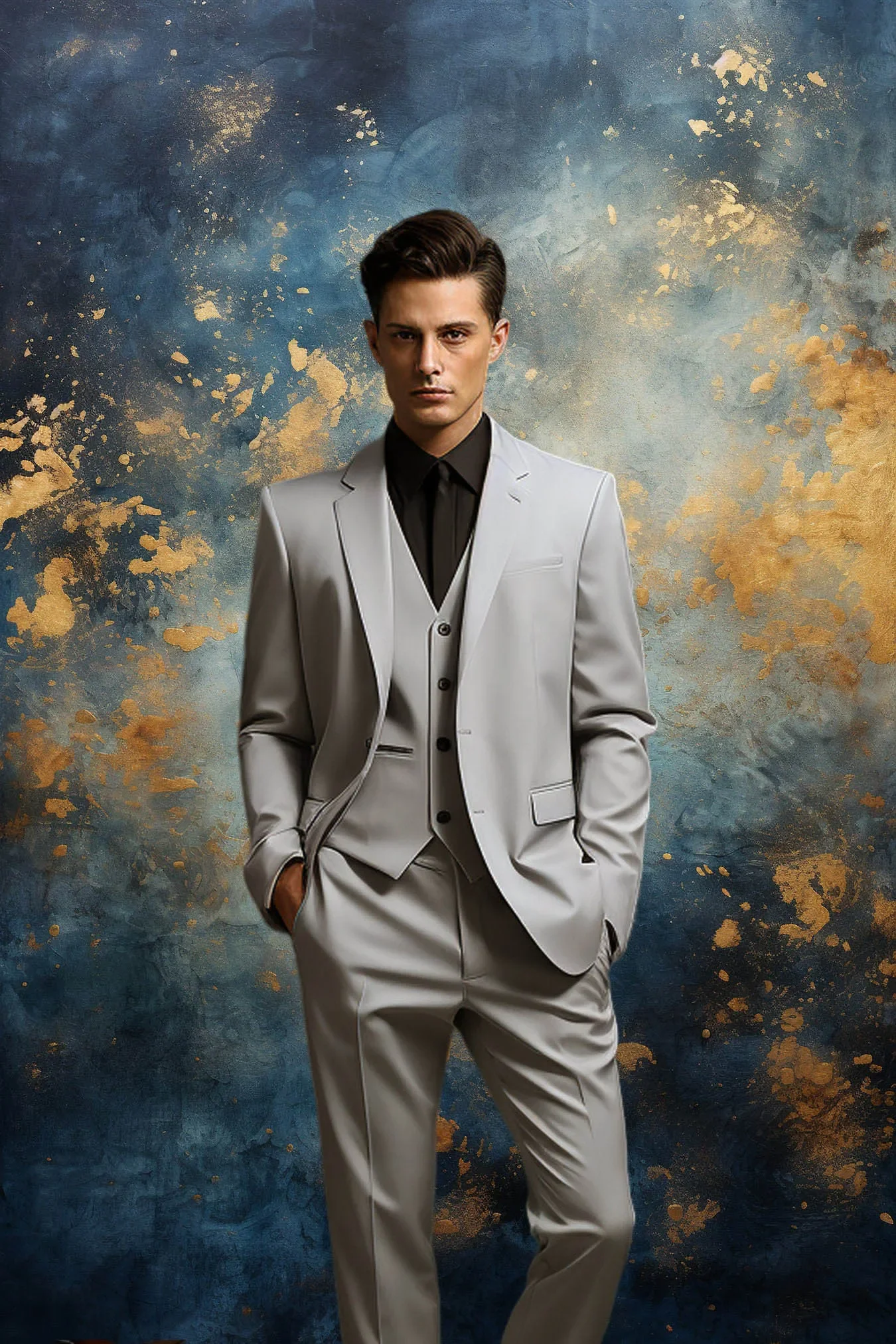 Mehofond التصوير خلفية الأزرق الداكن والذهب الملمس الكبار عيد ميلاد الزفاف الأمومة صورة ديكور خلفية استوديو الصور