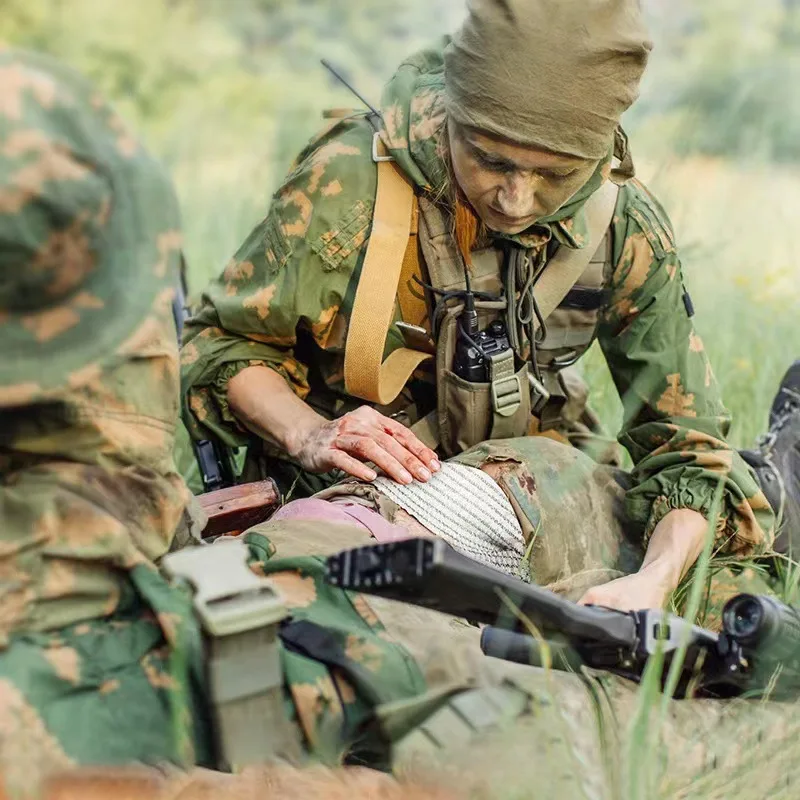 مجموعة الصدمات الطبية ضمادة إسرائيلية 4 بوصة/6 بوصة الإسعافات الأولية في حالات الطوارئ للتخييم في الهواء الطلق والمشي لمسافات طويلة - الحماية الأمنية للعناية بالجروح