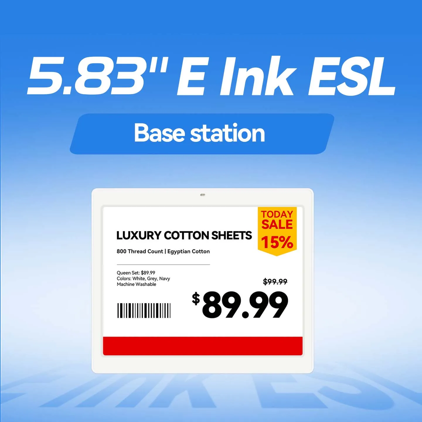 5.83'' E ink Price Tag ESL Price Labels Electronic Shelf Label Via Gateway Electronic Price Tags For Supermarket Retail Store