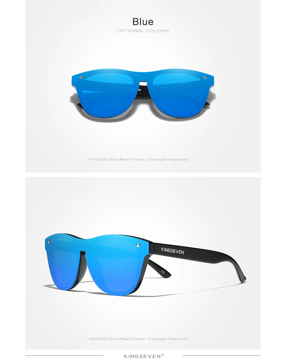 KINGSEVEN Neue Marke Design frauen Gläser TR90 Polarisierte Sonnenbrille Männer Retro Sonnenbrille Sonnenbrille Herren – Detail 7