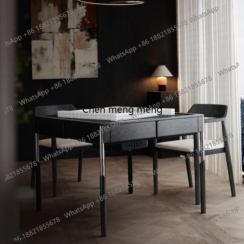 

Solid mahjong table Automatic household antique high-end mahjong machine dining table integrated