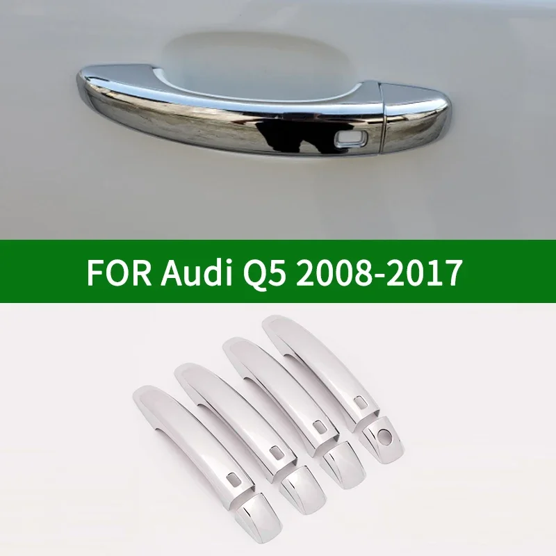 

Для Audi Q5 2008-2017 хромированные серебристые чехлы на дверные ручки автомобиля с ключом 2009 2010 2011 2012 2013 2014 2015 2016