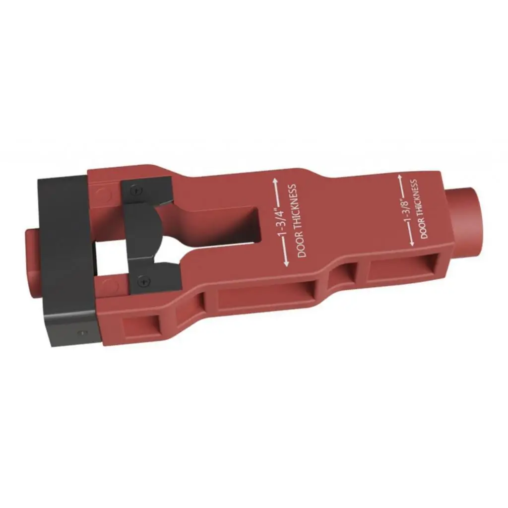 

Врезной инструмент для дверной защелки, профессиональный 6,3x1 дюйма, автоматическое позиционирование для дверей 1-3/4 дюйма или 1-3/8 дюйма, универсальный, прочный, легкий вес