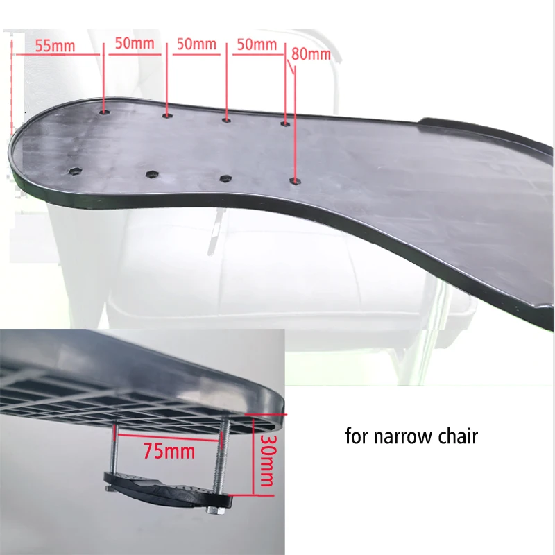 DL-K20 XL Size Chair Arm Rest Mouse Pad Chair Arm Clamping Wrist Support 480*230mm Elbow Rest With Non-slip Mouse Mat K020