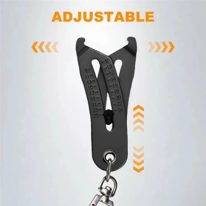 سلسلة مفاتيح محمولة دقيقة لحجم الخيط من ABYO - سلسلة مفاتيح مكتشف بحجم الترباس، أداة تحديد مقياس خيط الجوز والترباس #2