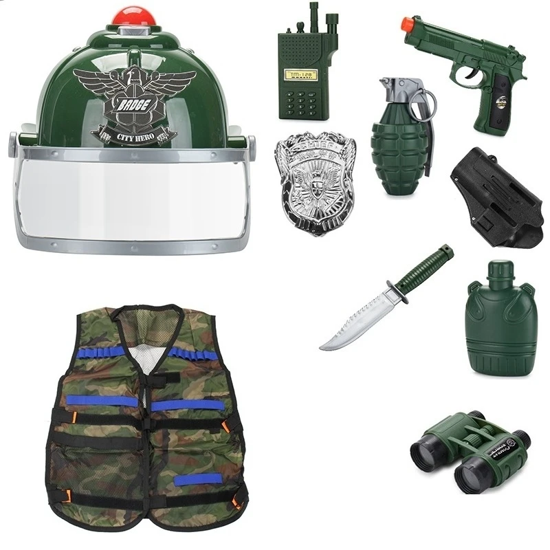 Kinderen Speelgoed Clip Vest Oxford Doek Verstelbare Clip Opslag Gilet Voor Water Gel Bal Schieten Spel Camouflage Groen