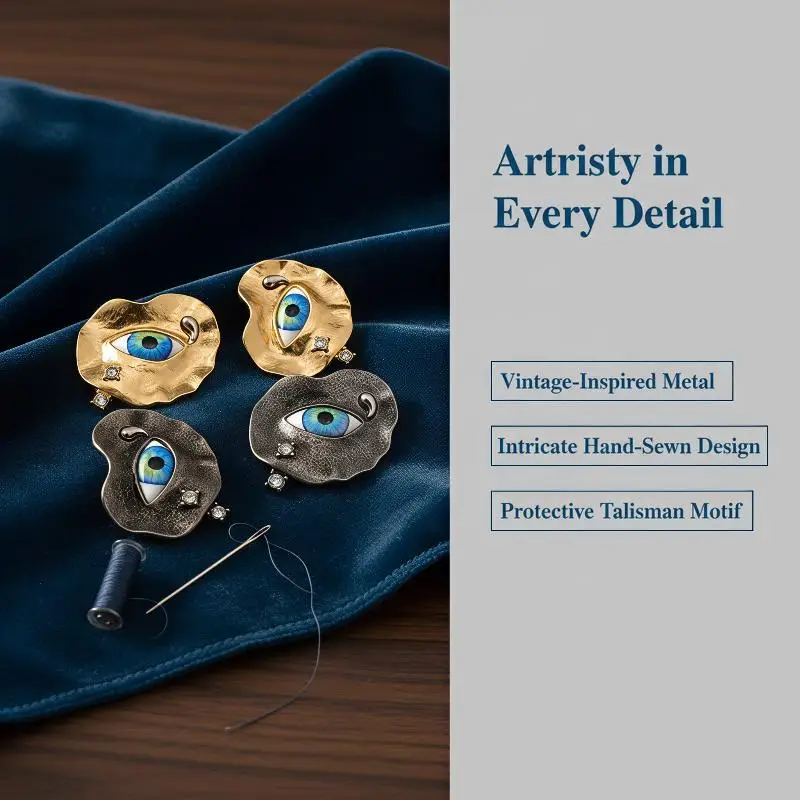 Vintage Metall-Dekoknöpfe mit Niedlichem Augen-Herz-Design für Kleidung, Nähen, DIY, Bekleidungsreparaturen, Handgemachte Geschenke für Liebende – Detail 9