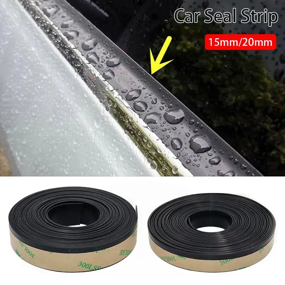 1Pcs Auto Front Rear Windshield Car Sealing Strip Noise Insulation Interior Accessories Window Edge Weatherstrip 1M/4M 15MM/20MM