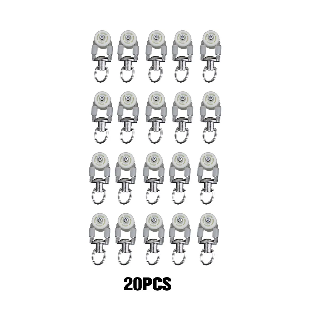 Roue de rideau durable en PP, pour un fonctionnement fluide, accessoires de rideau, forme carrée en L