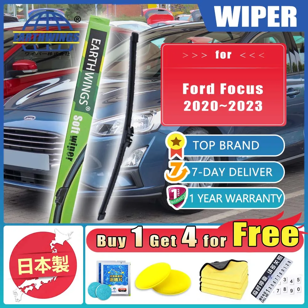 

For Ford Focus 2020 2021 2022 2023 MK 4 IV C519 Rear Set Windshield Wiper Auto Blades Rubbe Protective Windscreen Clean 1 Piece