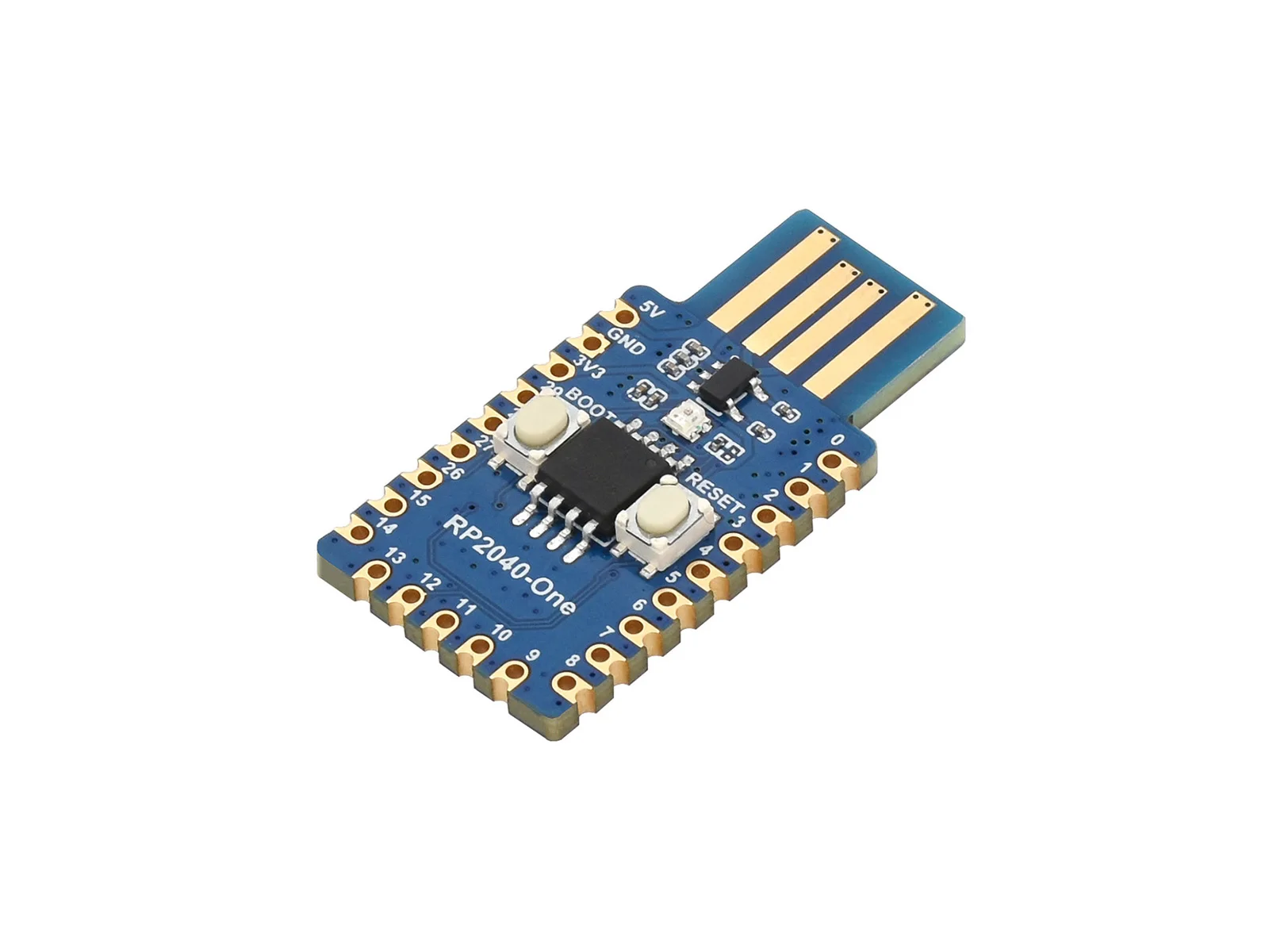 Placa Waveshare-MCU adequada para aplicações SMD, 4MB Flash, Raspberry Pi RP2040, RP2040-One