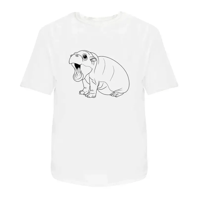 Roaring Baby Pygmy Hippo' Cotton T Shirt Ta050657