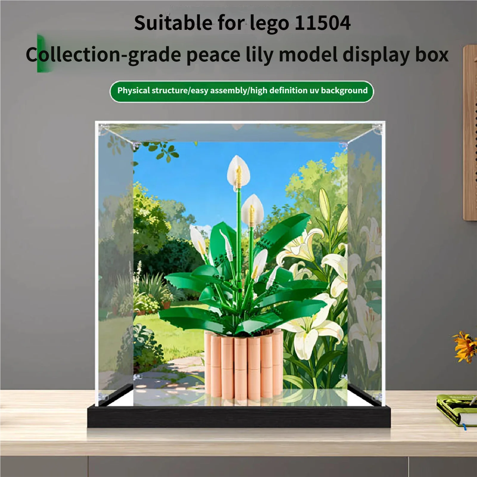 

Acrylic Display Case for Lego 11504 Peace Lily, Dustproof Box, Transparent Box, Display Box Compatible with 11504 (Box Only)