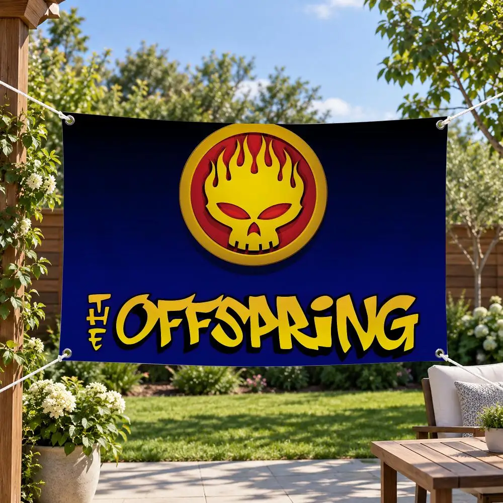 Pop Punk Band T-The OffspringS Flags Aesthetic Wall Tapestry Printed Wall Hanging Living Room Party Outdoor Decor