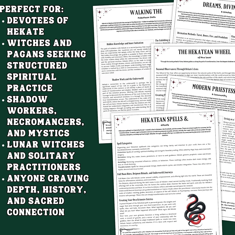 Hekate Grimoire المجلد 2: مصنف السحر المكون من 36 صفحة ومجلة الإملائي - السحر المستوحى من الأرض المجوفة Magick Grimoire، #6