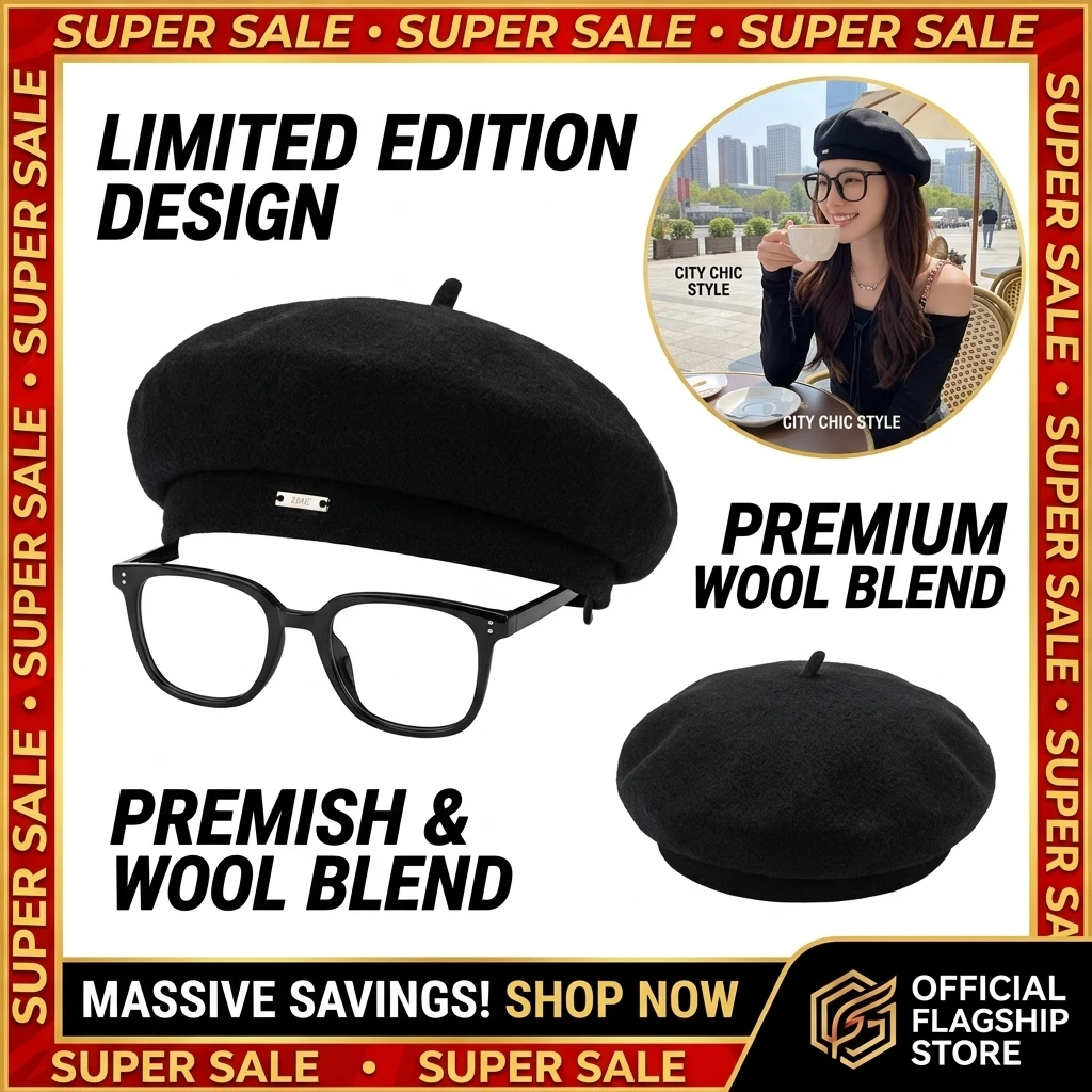 Vintage Solid Color Women Beret Hat Spring Autumn French Style Cotton Octagonal Cap All-match Outdoor Warm Painter Artist Hats