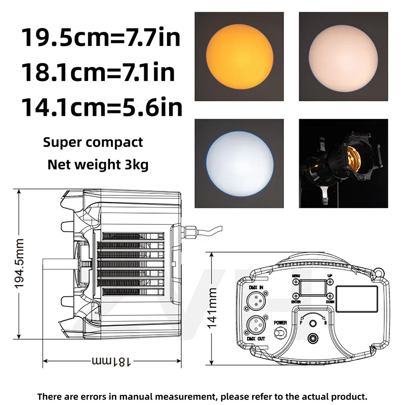 Retrofit ETC Source LED Light Engine Upgrade Tungsten Lamp to 2IN1 Warm Cold White Profile Spotlight