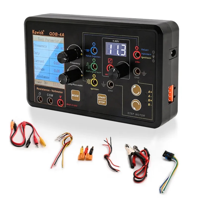QDB-4A Automotive Ignition Coil Tester Idle Stepping Motor Solenoid Valve Fuel Injector Actuator Drive Bao