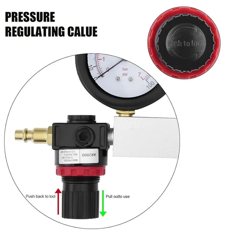 TU-21 Cylinder Leak Tester Double Gauge Compression Leakage Set Petrol Engine Leakdown Detection Test Automotive Tool