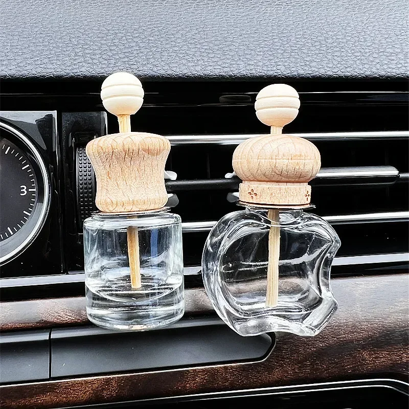 1 Pack Air Freshener Car Perfume Clip Essential Oil Diffuser Vent Empty Glass Bottle Decoration Aromatherapy Glass Bottle