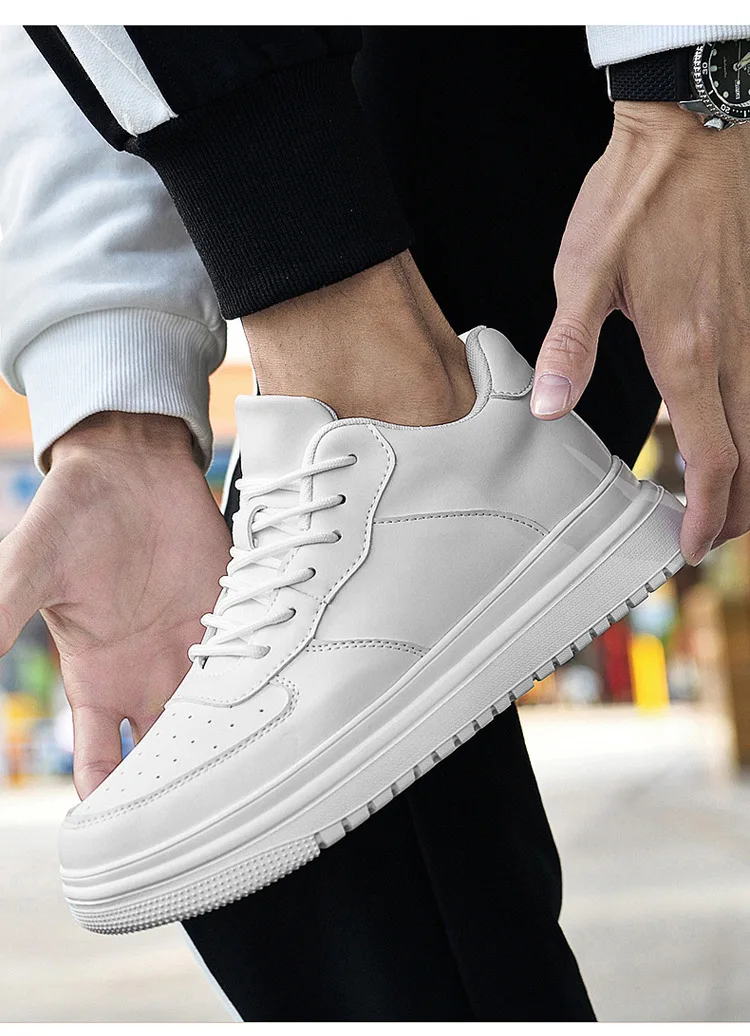 New model Thick sole Breathable Anti slip Comfortable innersole Mens heightening shoes Increase by 4/6/8 centimeters Stable grip