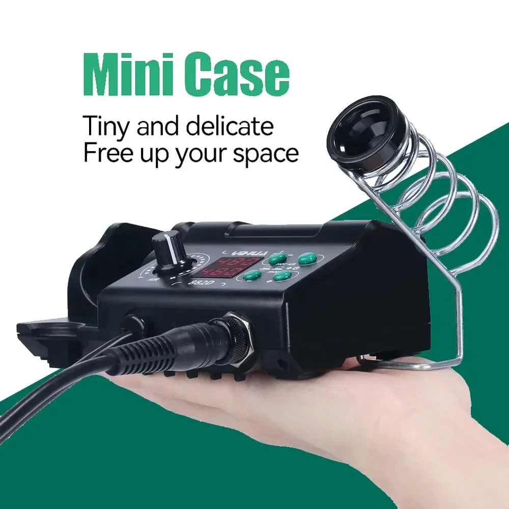 محطة لحام 750 واط 2 في 1 سبيكة لحام طقم لحام تسخين سريع LCD مسدس هواء ساخن مصلحة الارصاد الجوية PCB أدوات إصلاح محطة إعادة العمل الصغيرة