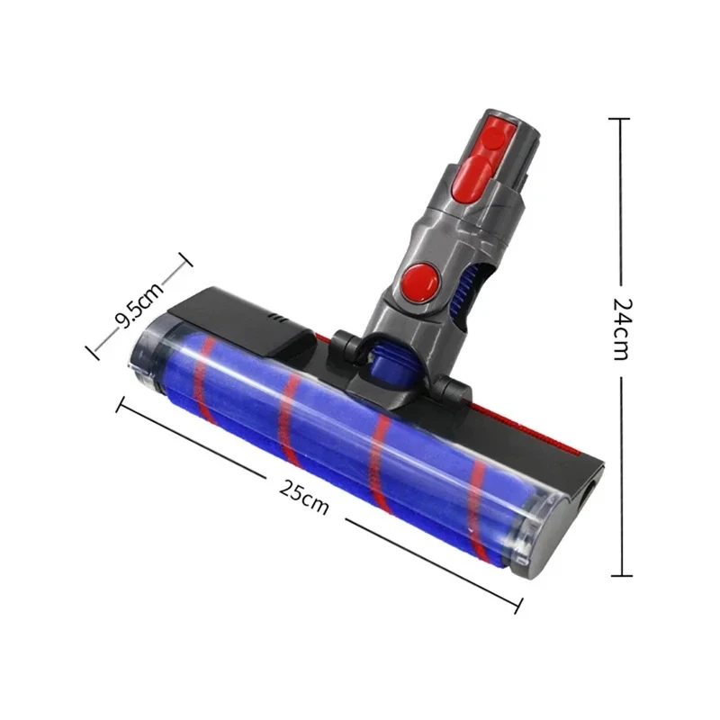 Soft Roller Brush Head For Dyson V7 V8 V10 V11 SV12 V15 Cordless Stick Vacuum Cleaners Parts Hardwood Floor Attachment