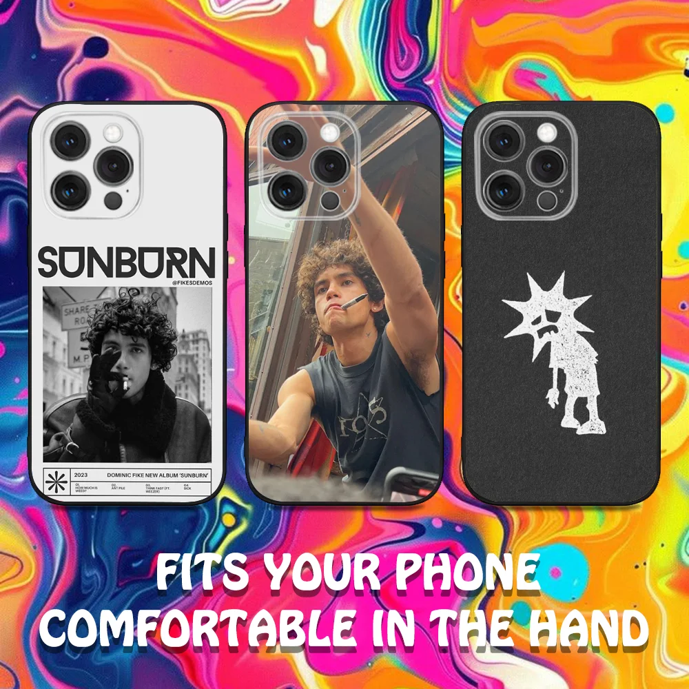 

Dominic Fike Phone Case For iPhone 16,15,14,13,12,11,Pro,Max,Plus,X,XS,XR,SE,8,7,Mini,Soft Silicone Black Case