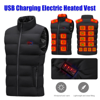 Unisex Electric Heating Gilet Lightweight Electric Thermal Body Warmer 23 Heating Zone USB Charging for Cycling Fishing