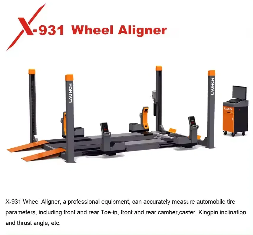 X931 LAUNCH Wheel Alignment Machine Corghi Wireless Wheel Aligner 3d Wheel Alignment Machine Price With Four Post Lift