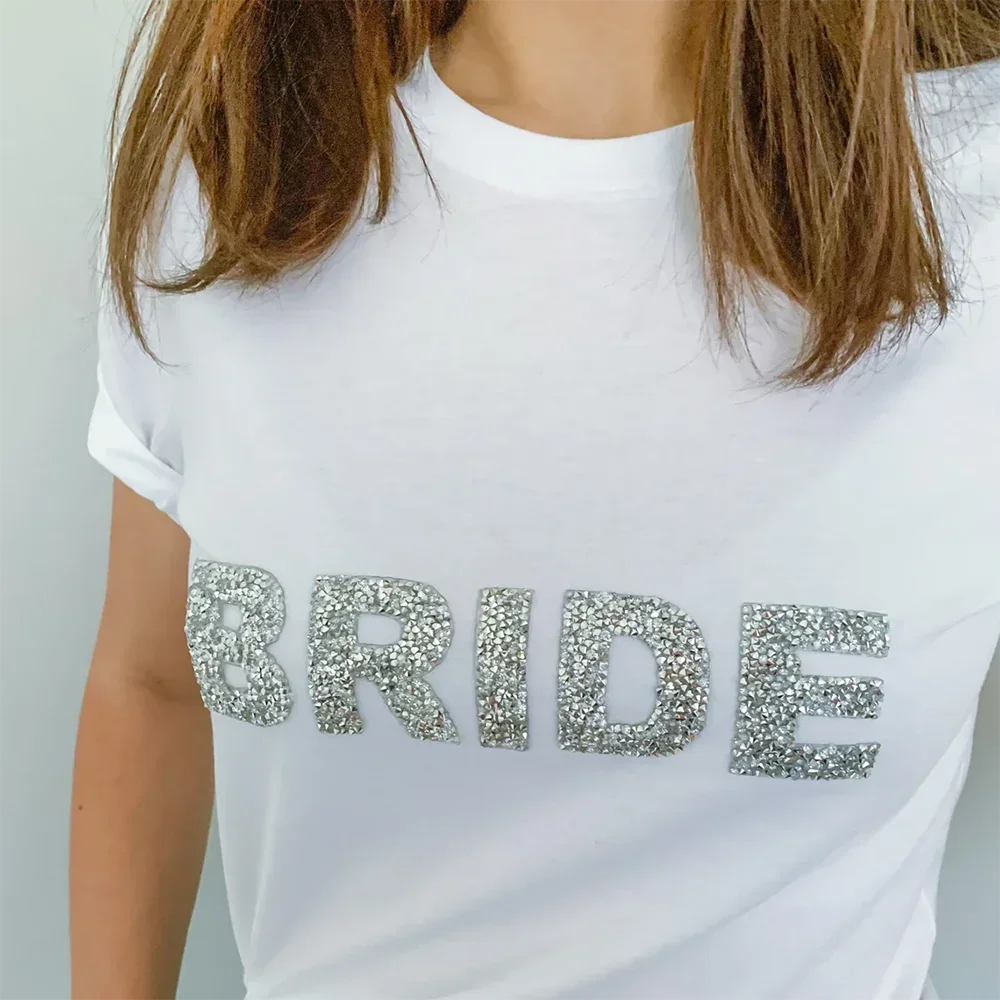 Bride Letter Wedding Bride To Be Matching Shirt Bridal Shower Hen Bachelorette Party Favor Wedding Decoration Bridesmaid Gift