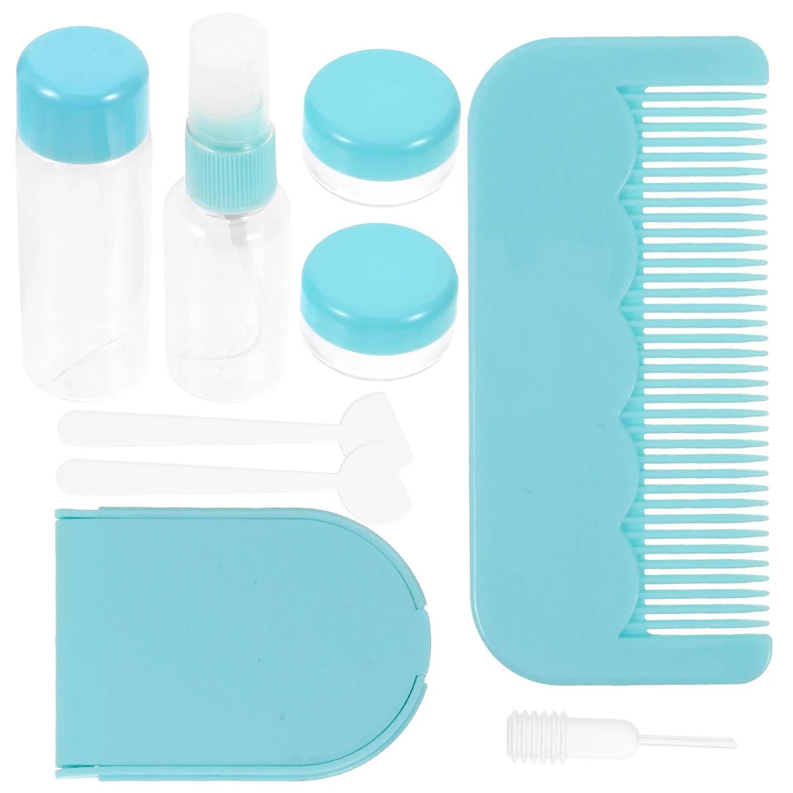 10 في 1 زجاجات سفر، مجموعة زجاجات فارغة، حاويات سفر محمولة قابلة لإعادة الملء، مجموعة تخزين أدوات الزينة في صالة الألعاب الرياضية #5