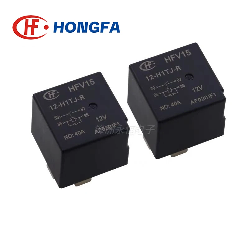 1Pcs HONGFA Relay HFV15-12-H1TJ-R 12VDC 4Pin 40A A set of normally open 12V Automotive Relay - Detail 1