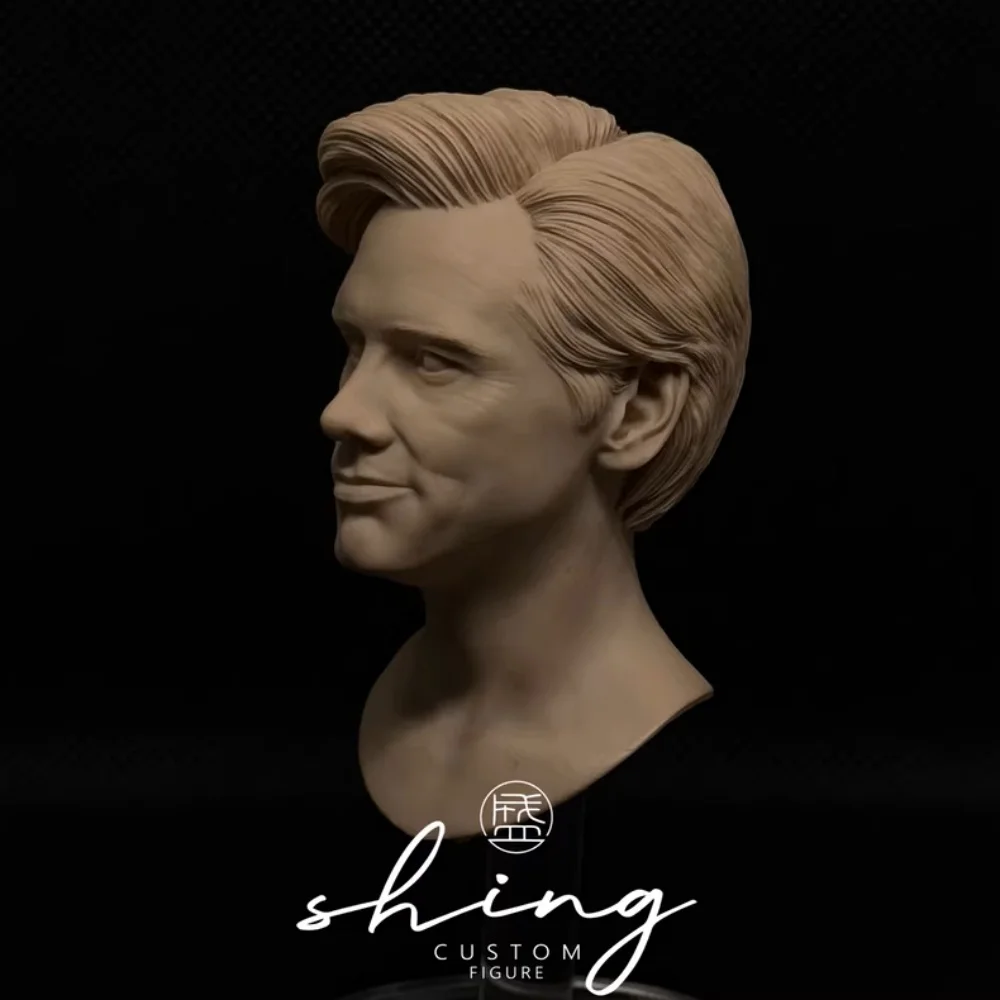 【Only Head】1/6 Scale Male Soldier Jim Comedy Science Fiction Film Actor Unpainted Resin Head Sculpt Fit 12''Action Figure Model