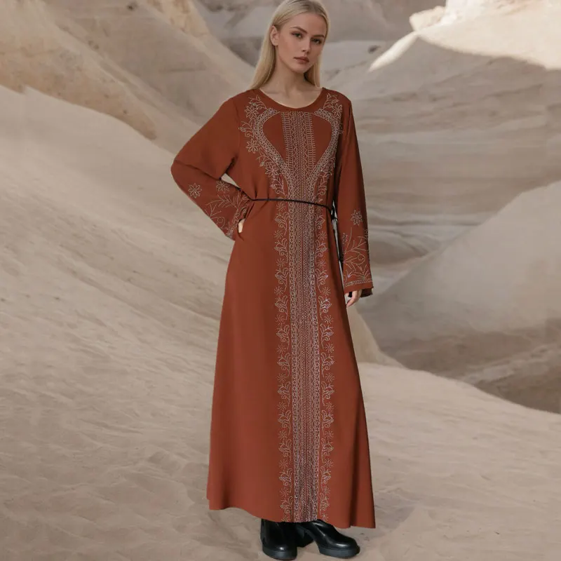 

Eid Muslim Women Dress Abaya Diamond Lace-up Party Caftan Jalabiya Ramadan Dresses Dubai Kaftan Arab Robe 2025 Vestidos Largos