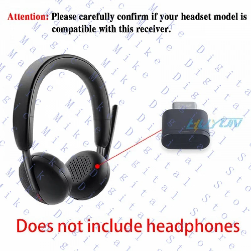 H  Dongle Receiver for Dell WL3024 Wireless Headset USB 2.4G Adapter.