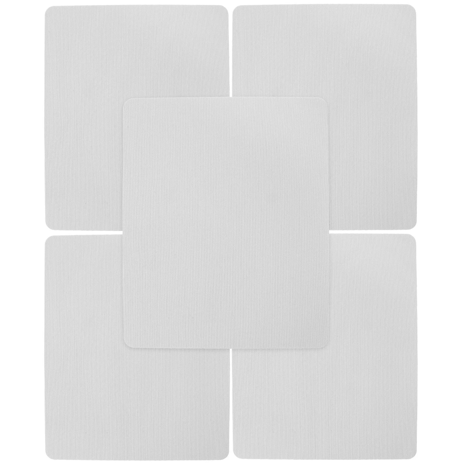 5 Pcs Thermal Transfer Desk Mouse Pad Sublimation Pads Blank for Supplies Gaming Computer Laptop White