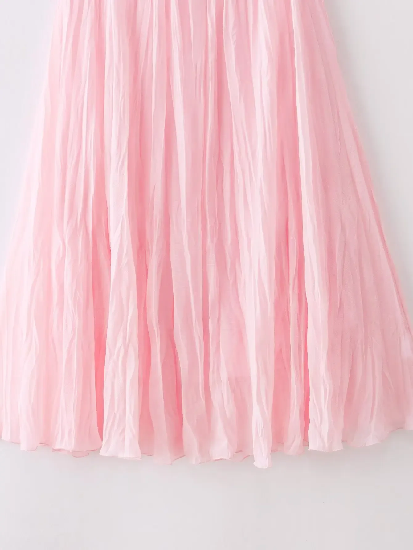 2025 nieuwe zomer dames hoge taille slanke geplooide grote swing rok temperament buitenlandse stijl middellange en lange casual A-lijn