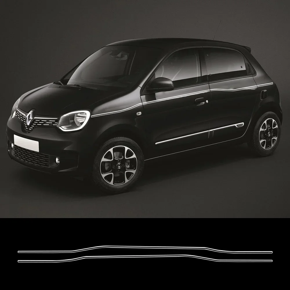 2Pcs Car Side Waistline Stickers For Renault Twingo 3 2 Racing Long Stripe Style Vinyl Film Decor Decals Auto Tuning Accessories