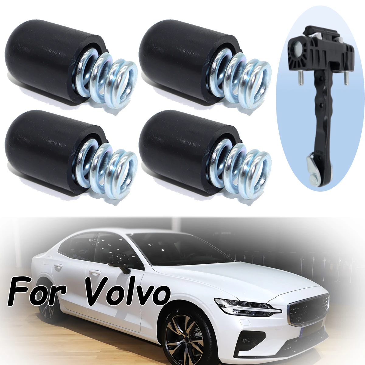 

For 2 Door Car Door Check Strap Repair Kit Stopper Damping Spring For Volvo XC60 I DZ XC70 III BZ 2007-2016 S60 II FS 2010-2017