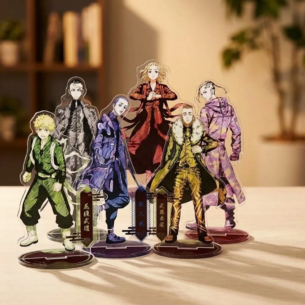 Anime Tokyo Revengers Takemichi Acrylic Stand Figure Keychain HD Desktop Ornament Cute Action Standee for Otaku Fans Gift