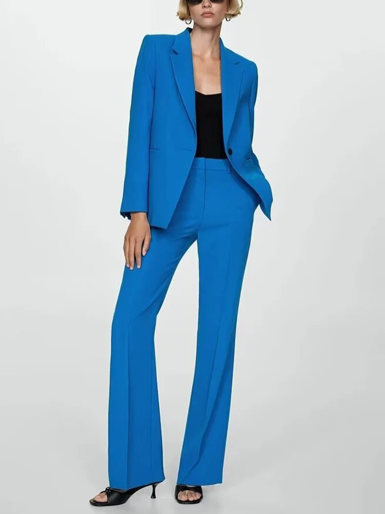 

Европейский и американский стиль 2025, зимняя новая женская одежда, модный костюм с длинными рукавами и лацканами, куртка, повседневные брюки