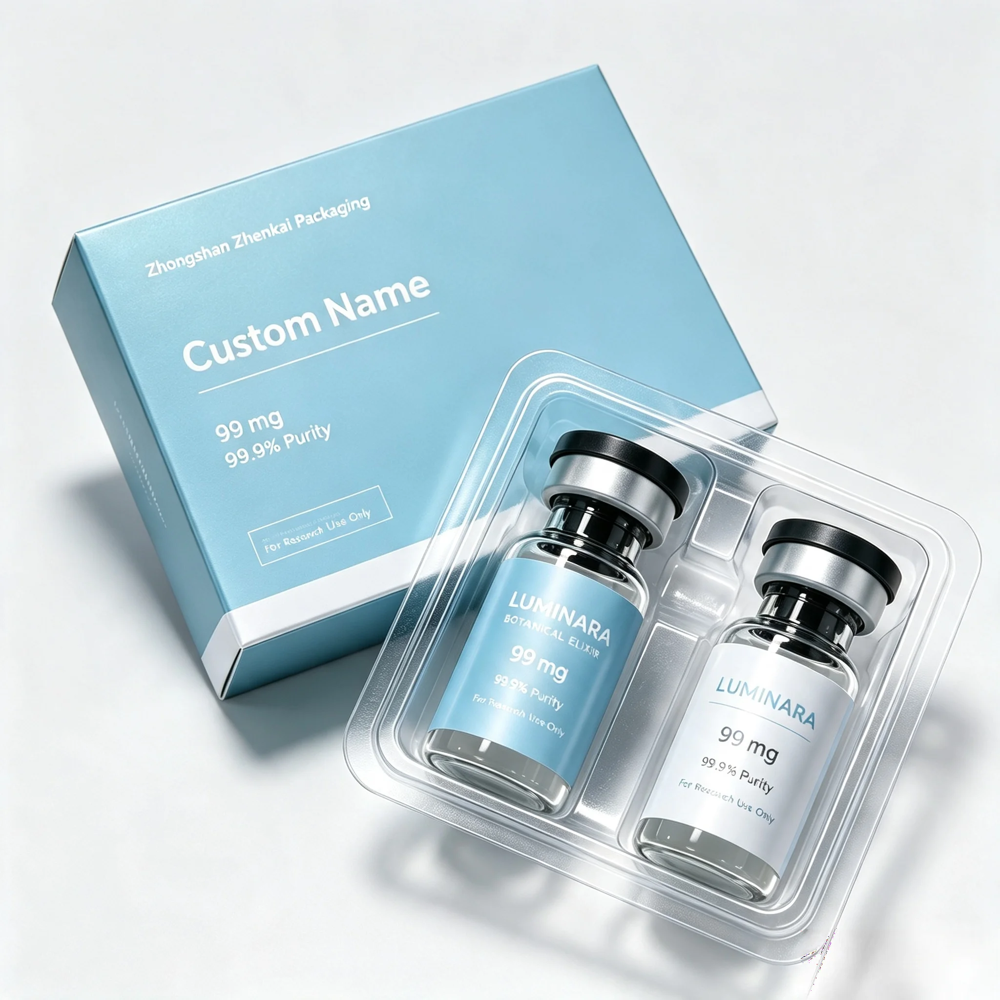 Custom Private Label HD Print Waterproof Vinyl Decals Stickers for Peptide Nutraceutical 3ml‑10ml Glass Vials