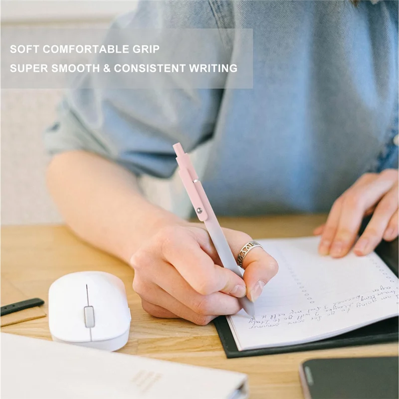 

5Pcs Gel Pens Medium Point 0.7Mm Pen Black Ink Pens Aesthetic School Office Supplies Cute Pens