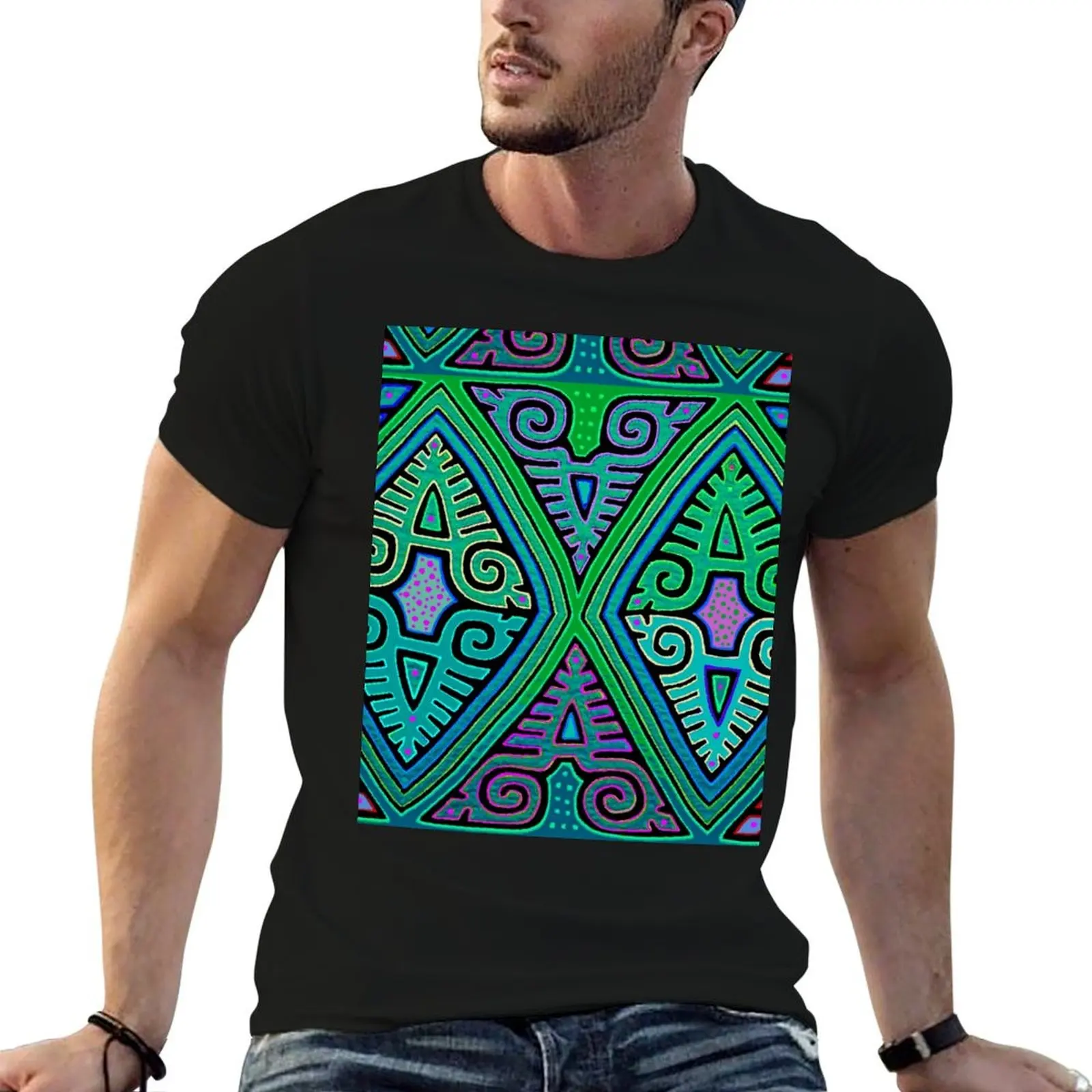 

San Blas Indian Diamond Mola T-Shirt customizeds anime plus size clothes oversized graphic tee fruit of the loom mens t shirts